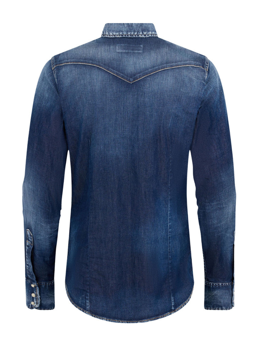Navy Blue Pefecto Wash Classic Shirt 2