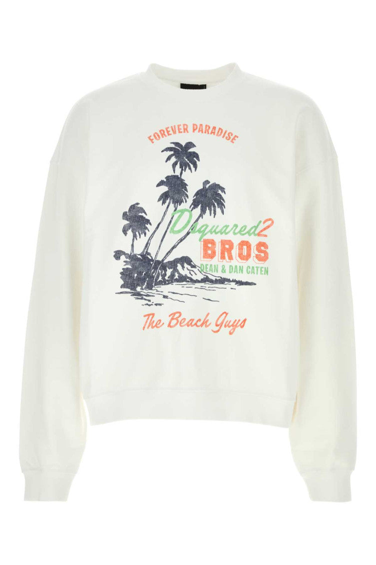 White cotton oversize sweatshirt 1
