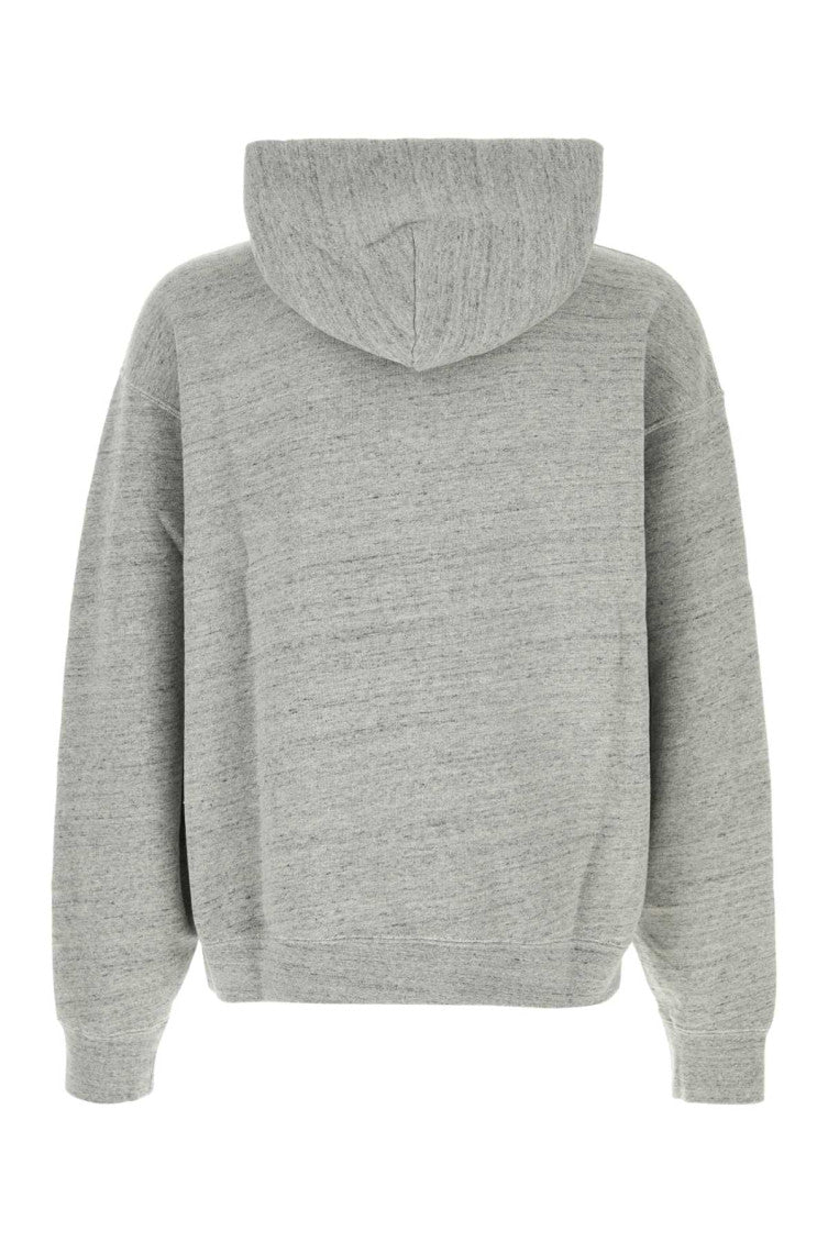 Melange grey cotton oversize sweatshirt 2