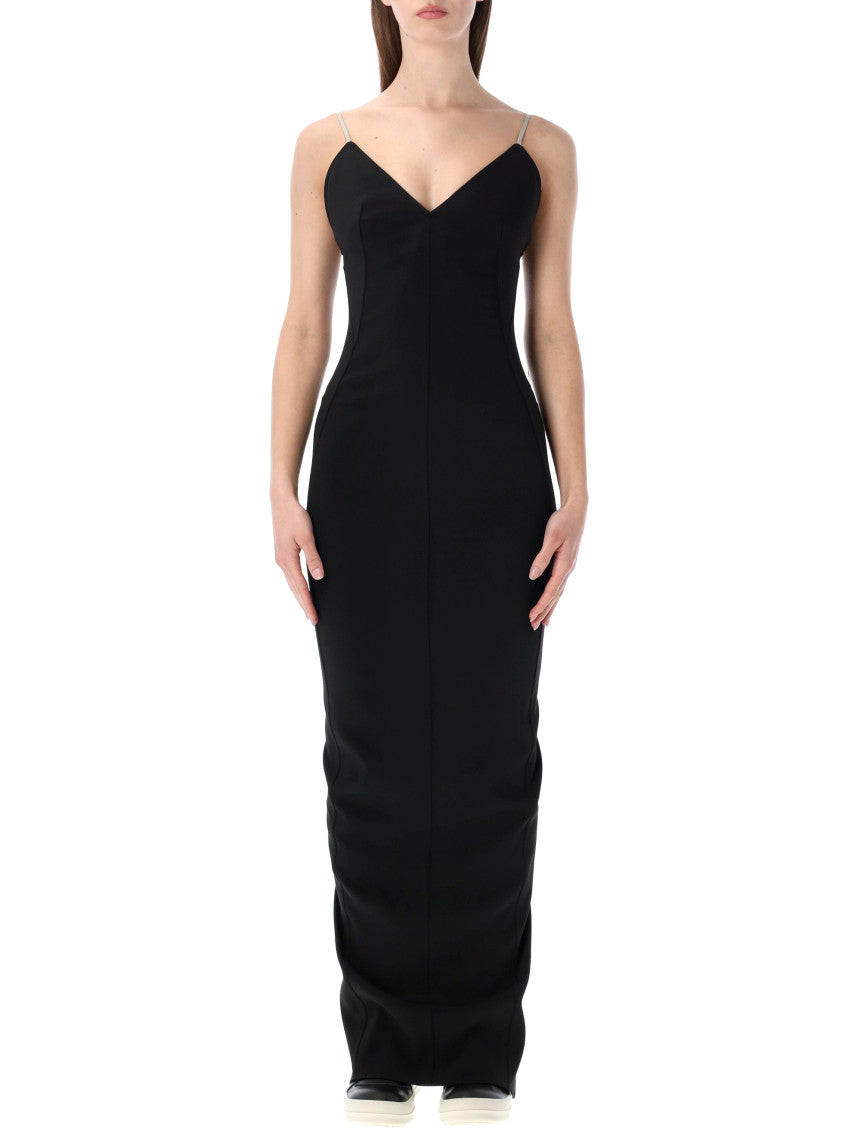 Black V-Neck Maxi Dress 1