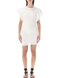 Beige Round Neck Mini Dress 1