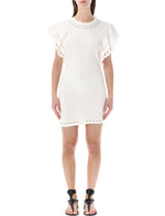 Beige Round Neck Mini Dress 1