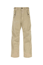 Beige Distressed Cargo Pants 1