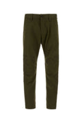Olive Slim Fit Cotton Pants 1