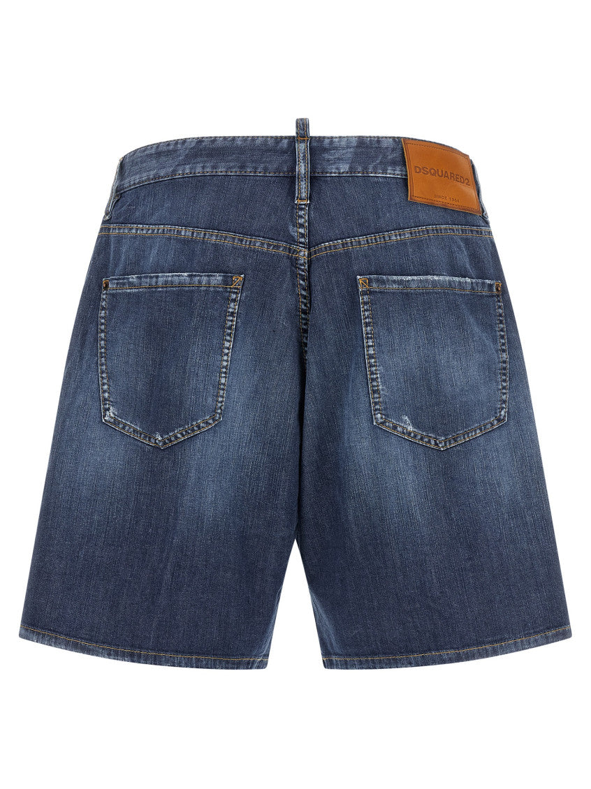 Blue 'Boxer' bermuda shorts 4