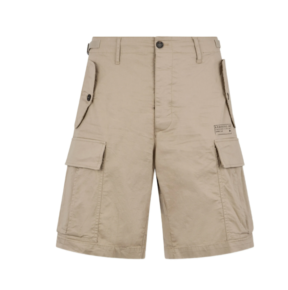 Beige Cotton Shorts 1