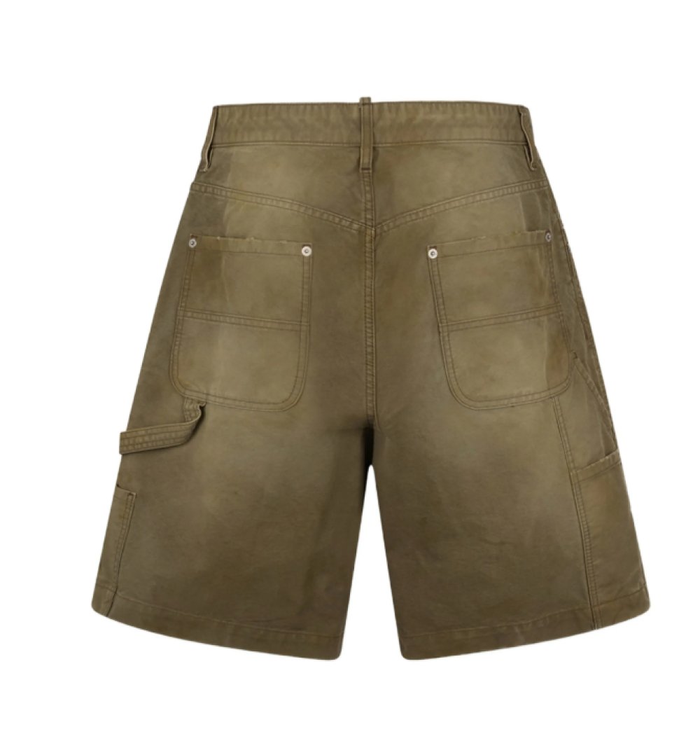 Green Cotton Shorts 2