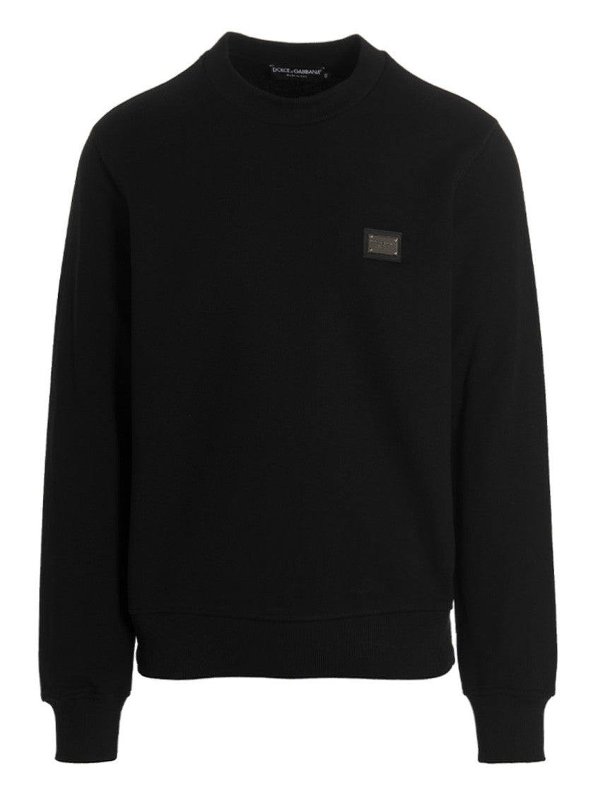 Black Logo Plaque Sweatshirt 1