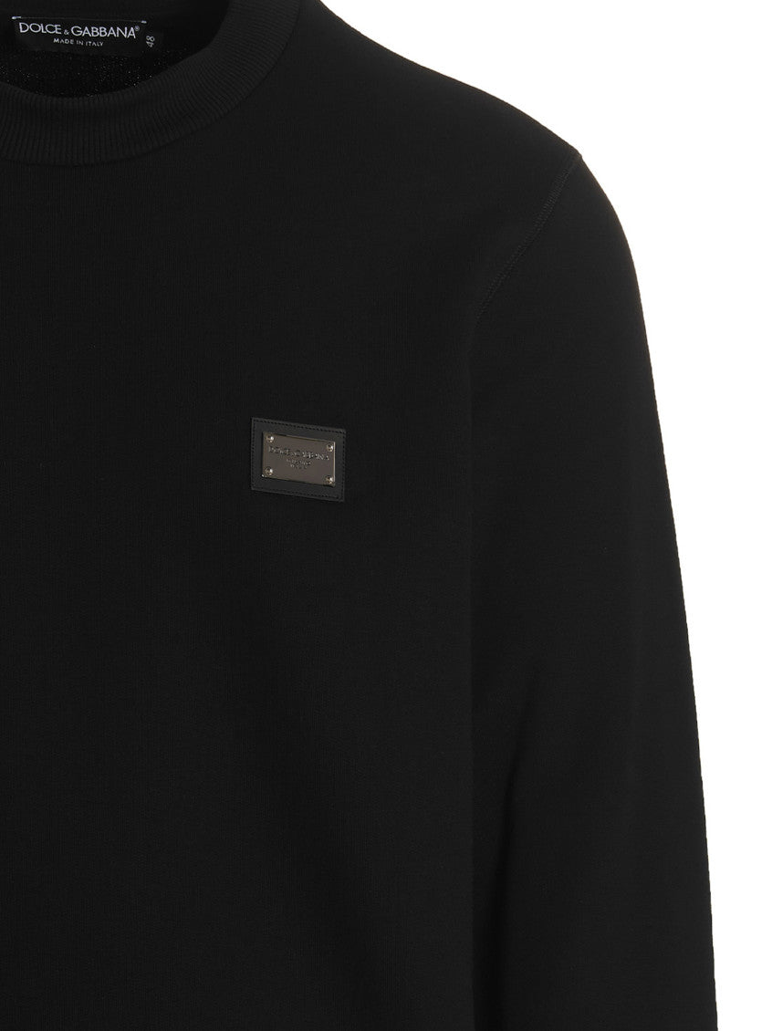 Black Logo Plaque Sweatshirt 3