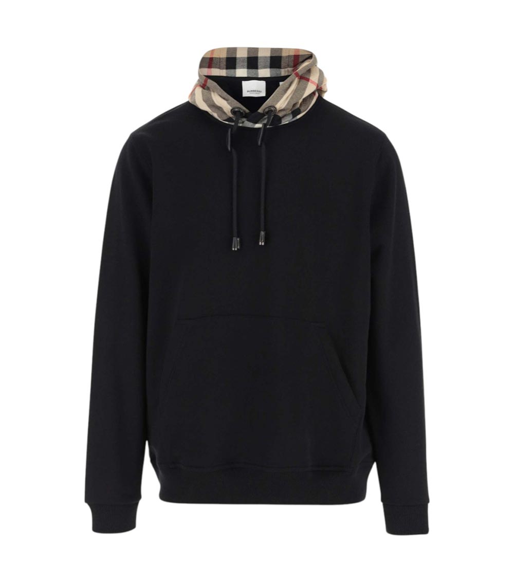 Black Check Pattern Hoodie 1