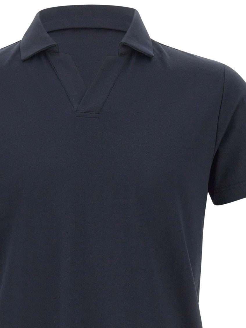 Navy Blue Solid Polo 2