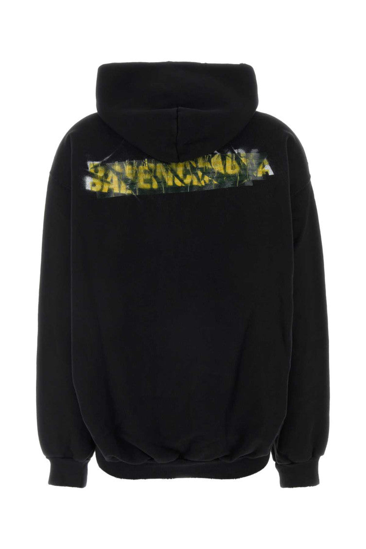 Black Logo Hood Sweatshirt 2