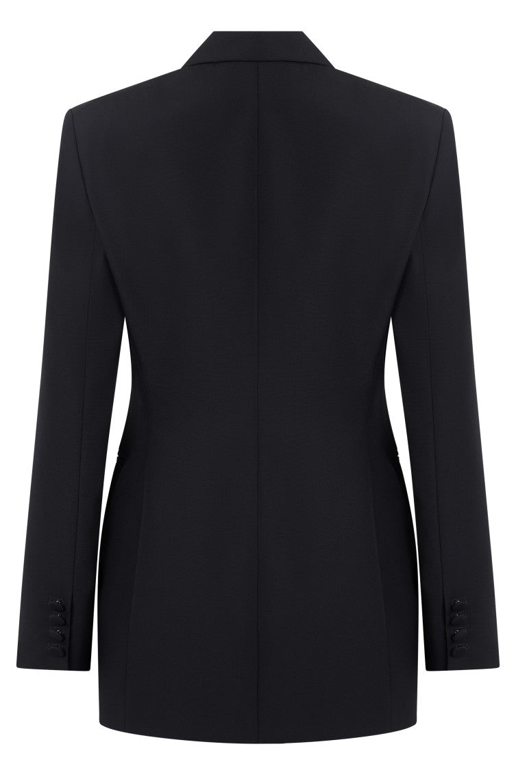 Black Embellished Notched Lapel Blazer 2