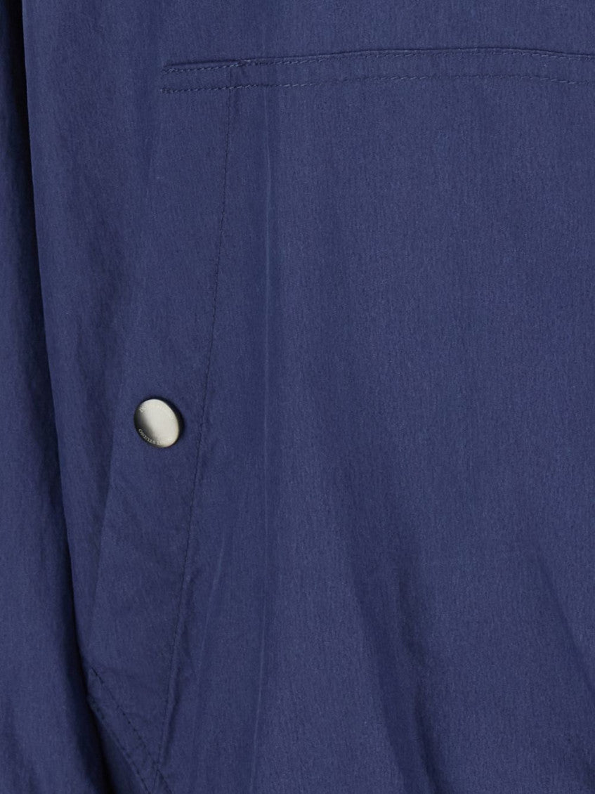 Blue Solid Hood Jacket 2