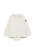White Solid Hood Jacket 1