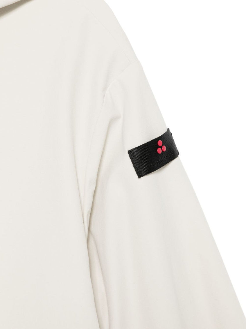 White Solid Hood Jacket 2