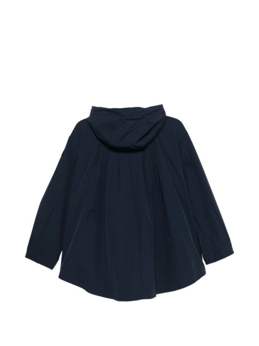 Blue Solid Hood Jacket 3