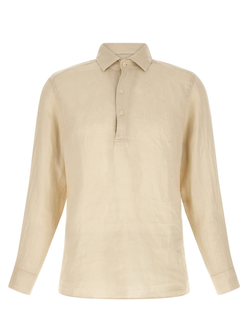 Beige Full Sleeves Polo 1