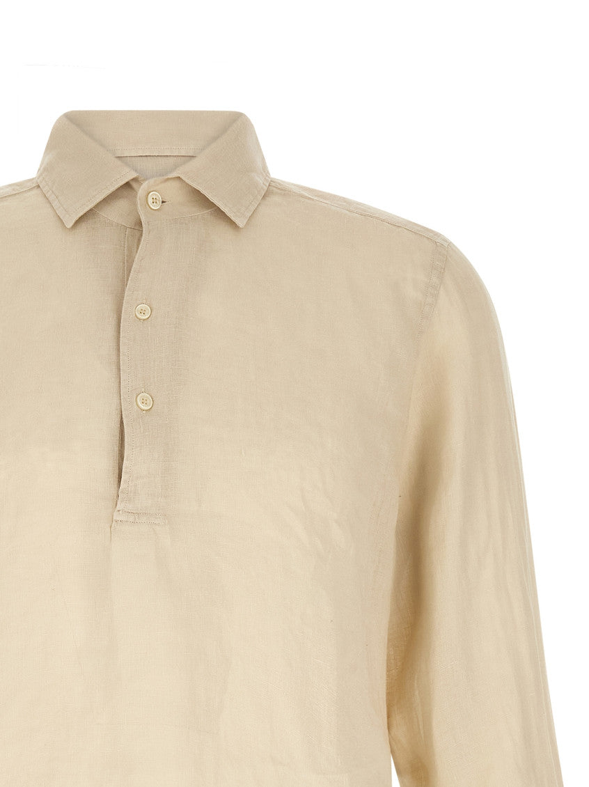 Beige Full Sleeves Polo 2