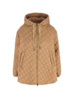Brown Quilted Hood Jacket 1