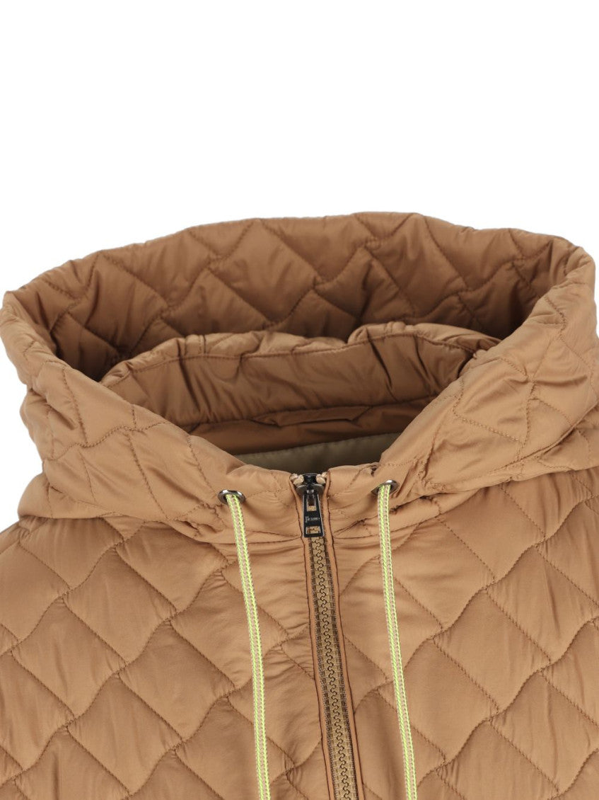 Brown Quilted Hood Jacket 3