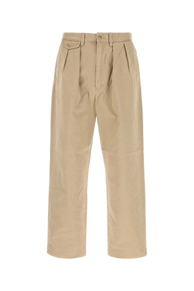 Beige Cotton Trousers 1