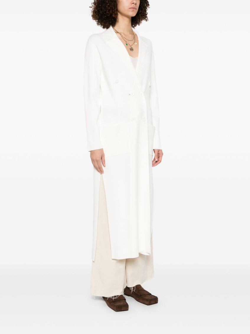 White Double-breasted Coat 2
