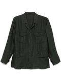Dark Green Linen Jacket 1