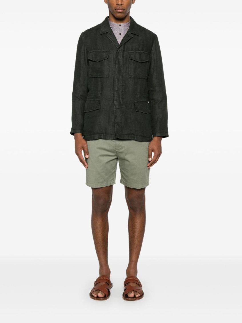 Dark Green Linen Jacket 4
