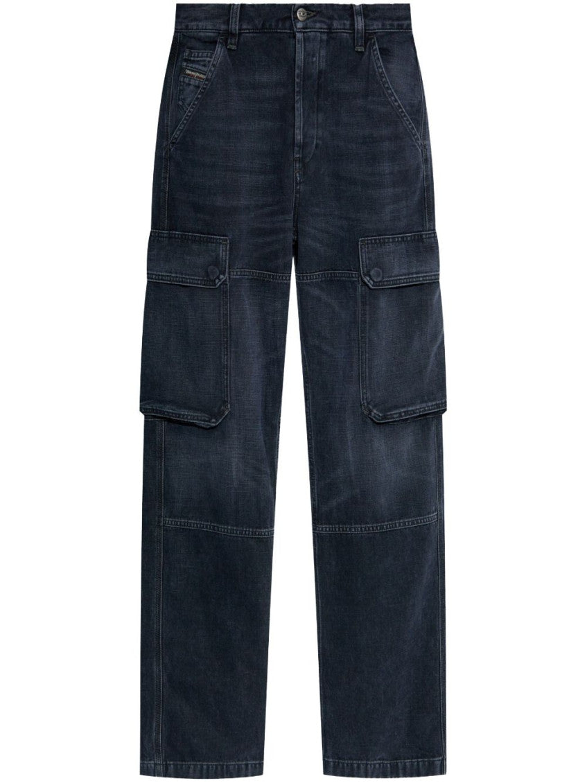 Navy Blue D-Pot-Cargo Jeans 1