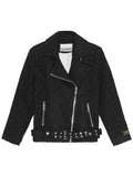 Black Bouclé Biker Jacket 1