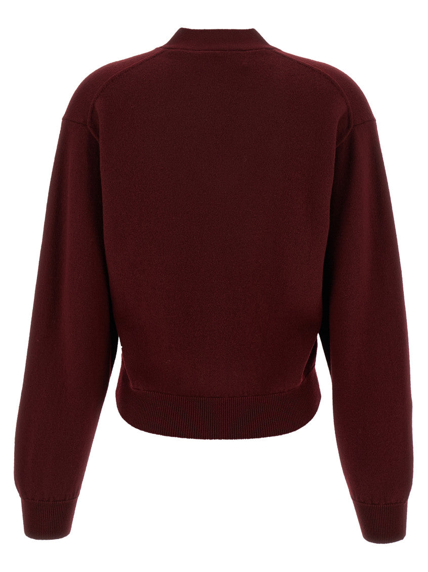 Maroon Cropped sweater 2