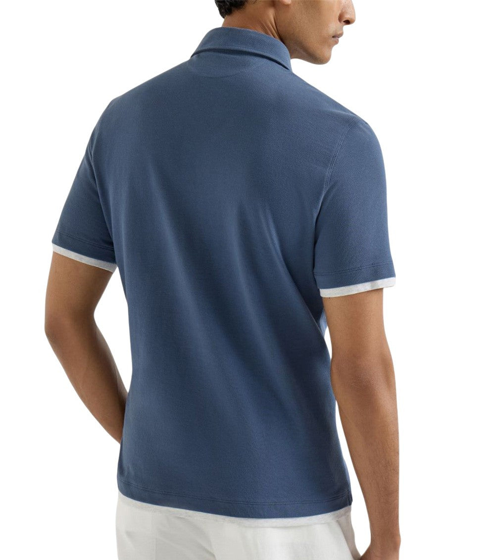 Navy Blue Solid Polo 2