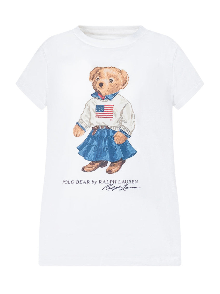 Kids White Graphic T-Shirt 1