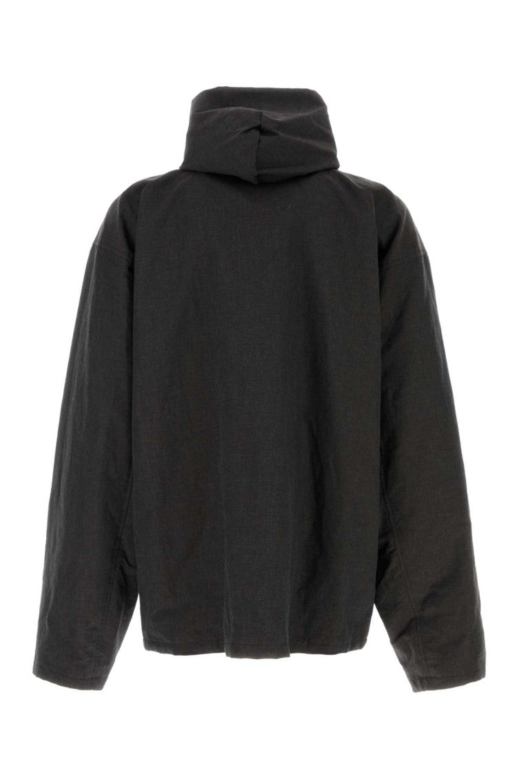 Black Linen Hood Jacket 2