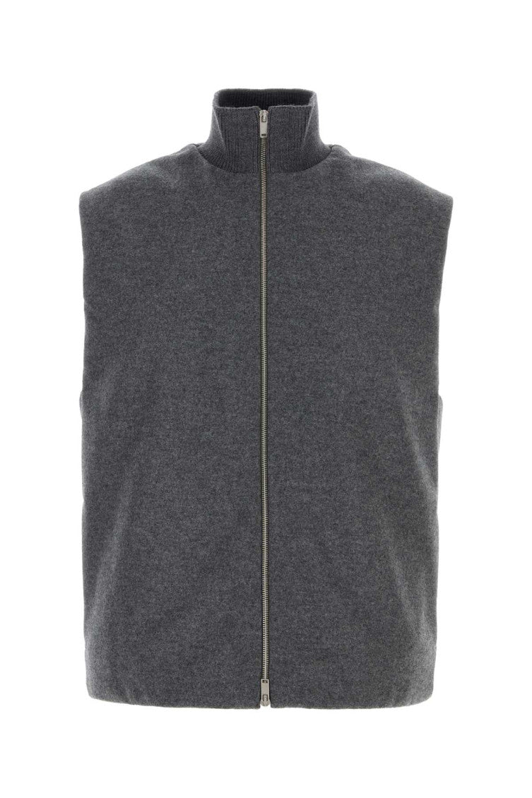 Grey Mock Collar Jacket 1