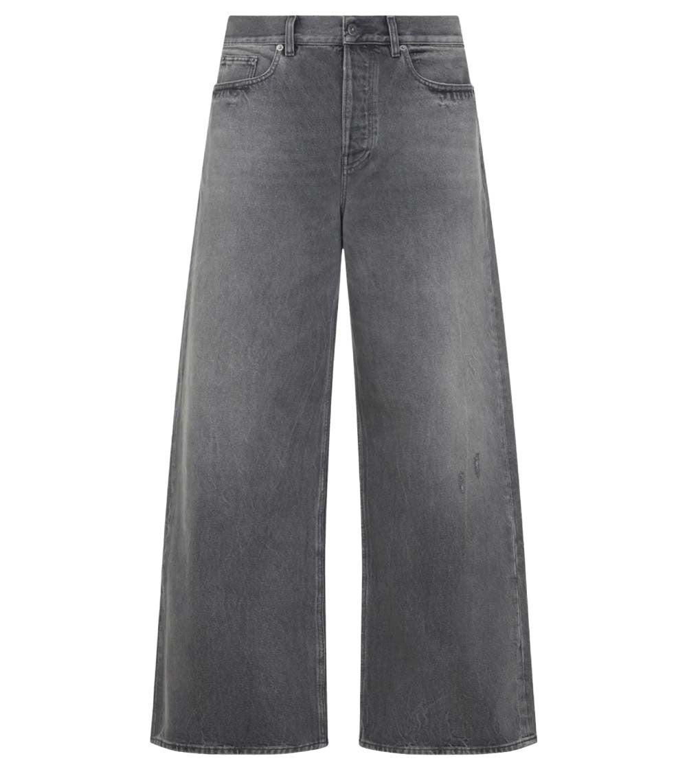 Grey Regular Solid Jeans 1