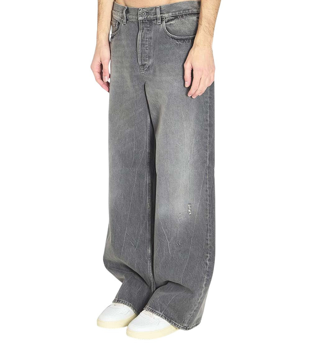 Grey Regular Solid Jeans 3