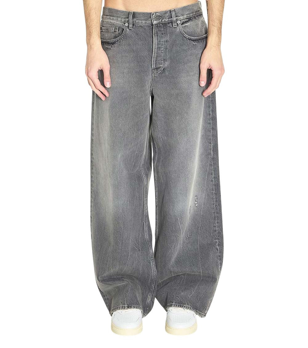 Grey Regular Solid Jeans 4