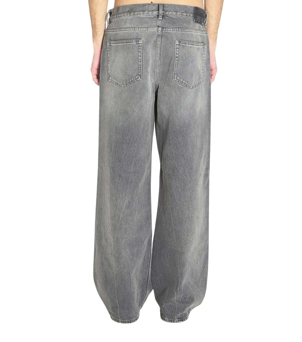 Grey Regular Solid Jeans 5