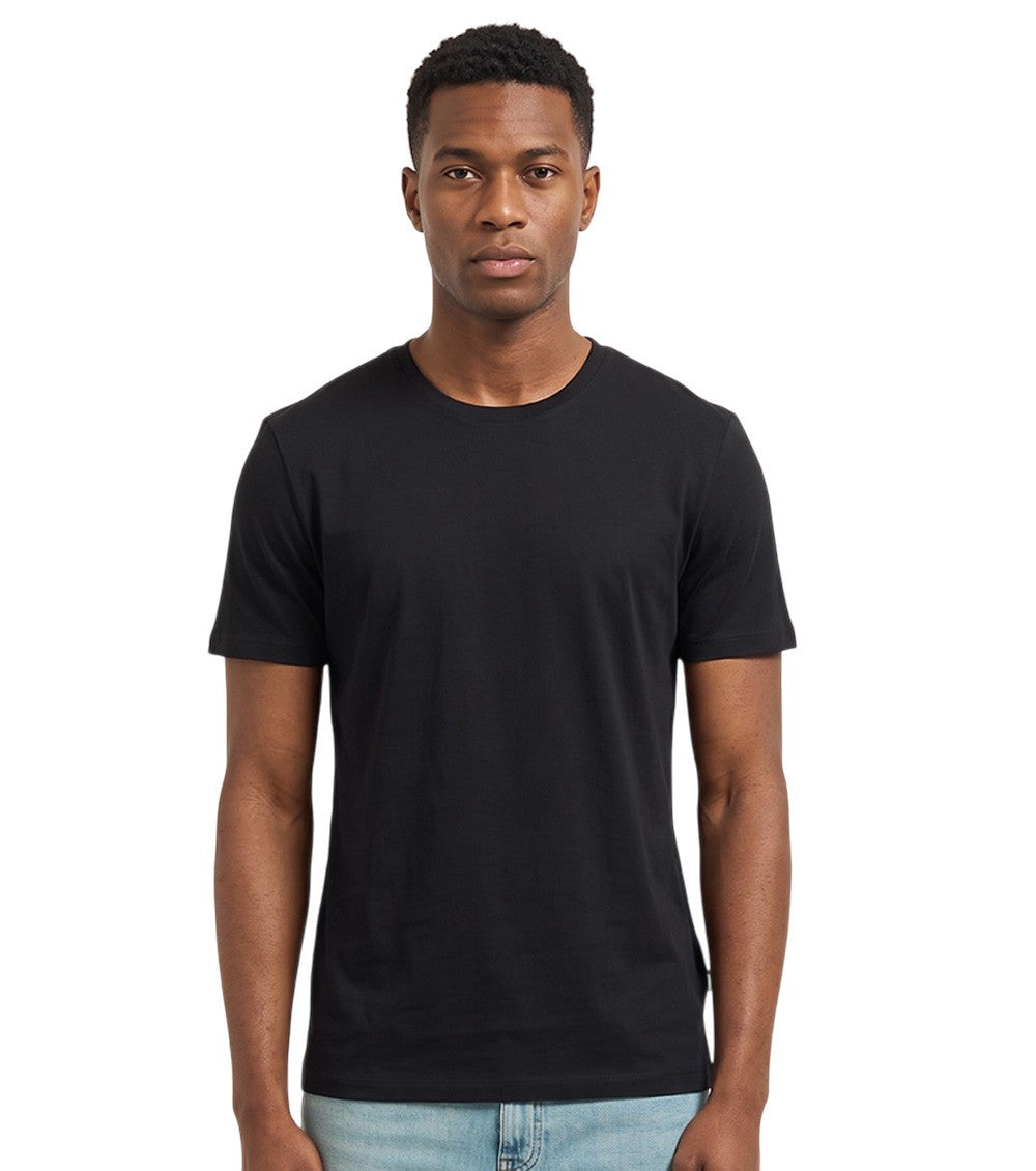 Black Slim Solid T-Shirt 1