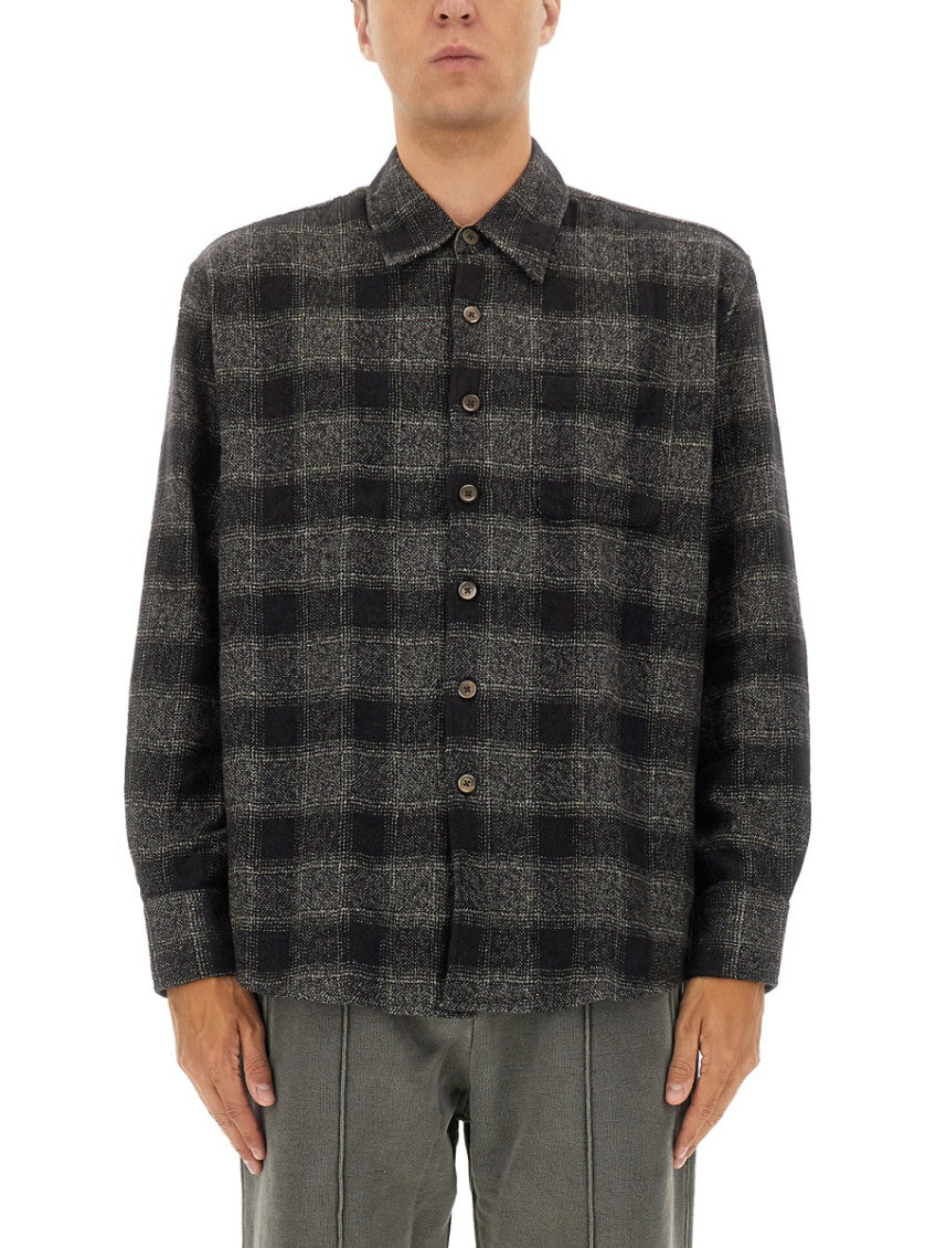 Dark Grey Plaid Shirt 1