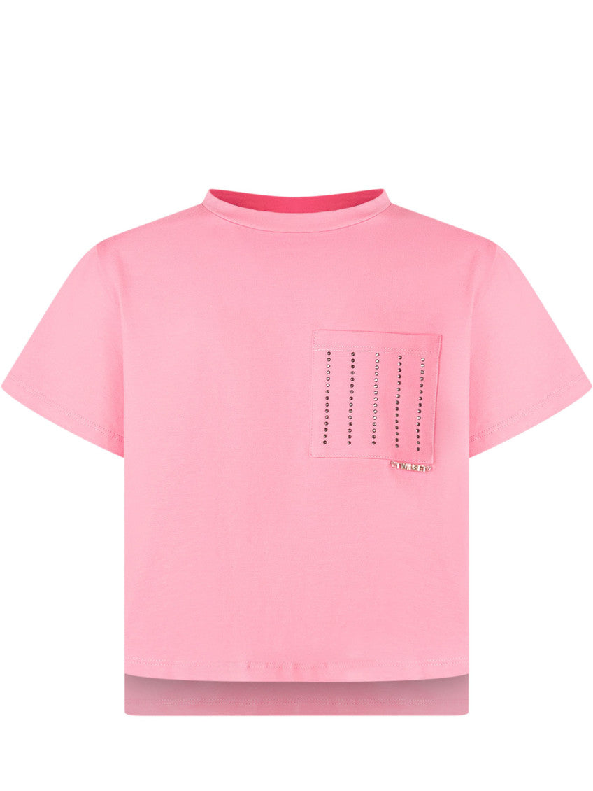 Girls Pink Embellished T-Shirt 1