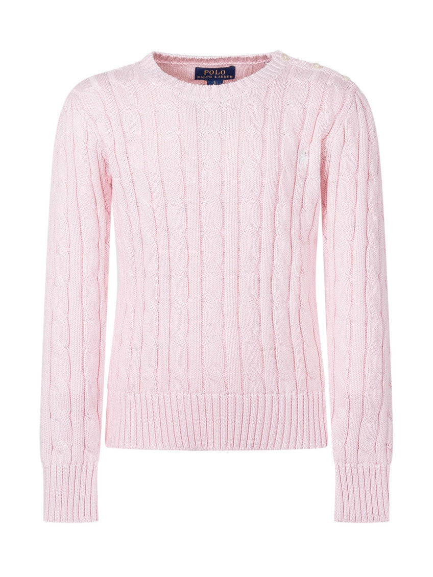 Girls Pink Knitted Sweater 1