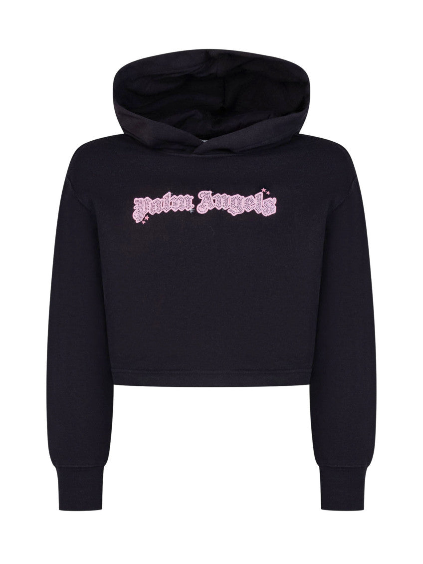 Girls Black Logo Hoodie 1