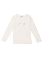 Girls White Embellished T-Shirt 1