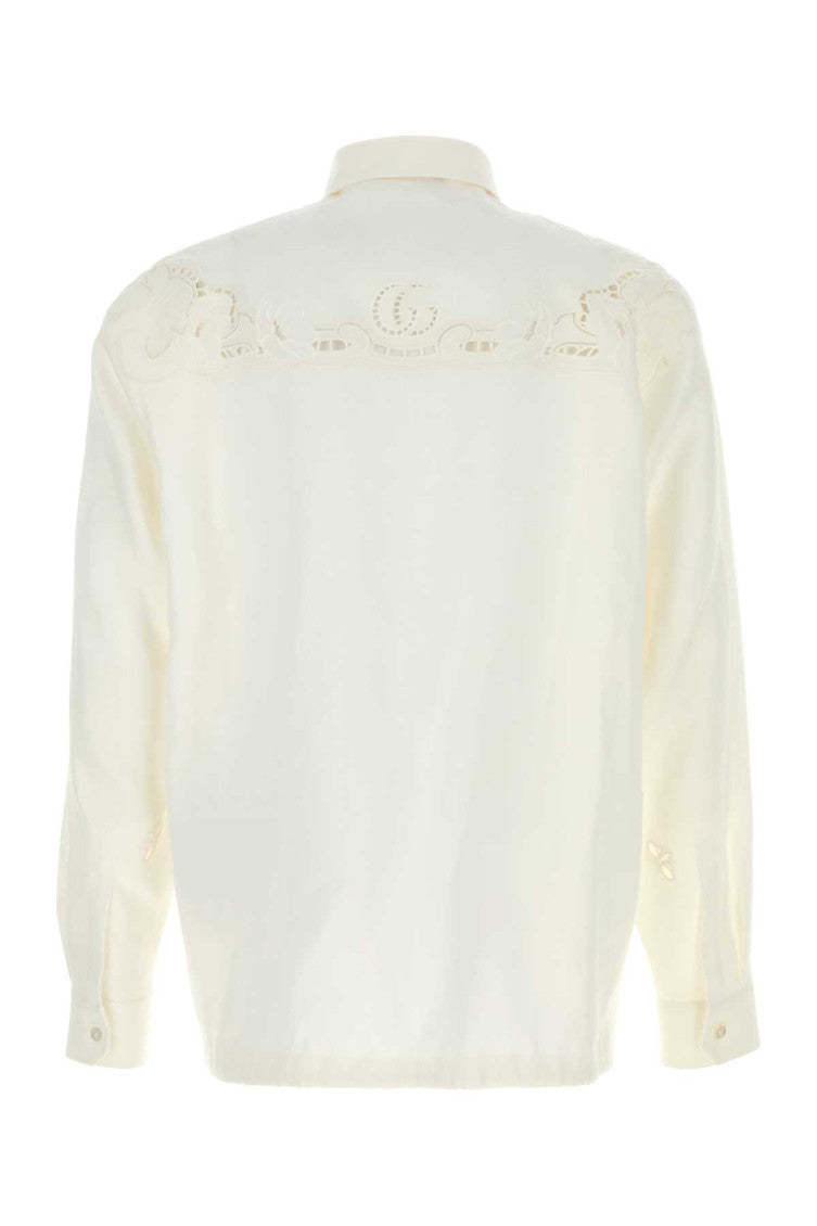 White Regular Solid Shirt 2