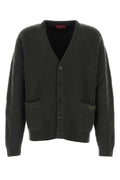Green V Neck Cardigan 1
