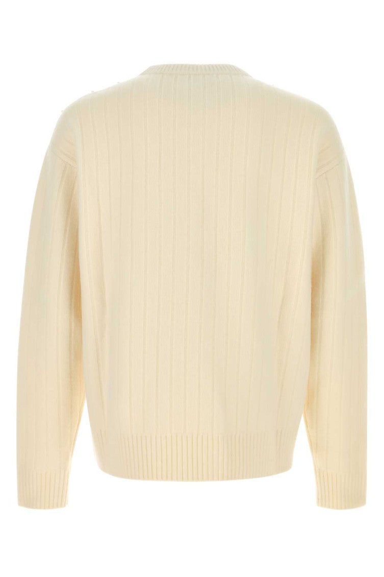 Off White Textured Sweater 2
