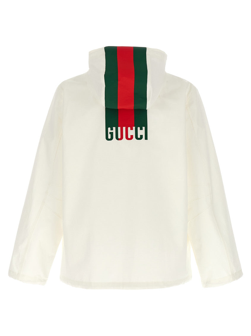White Logo Hood Jacket 2